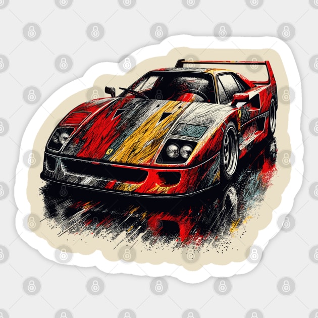 Ferrari F40 Sticker by Vehicles-Art